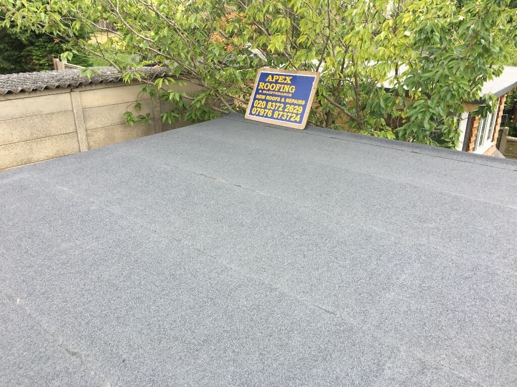 Flat roof refurbishment with renewed weatherproofing