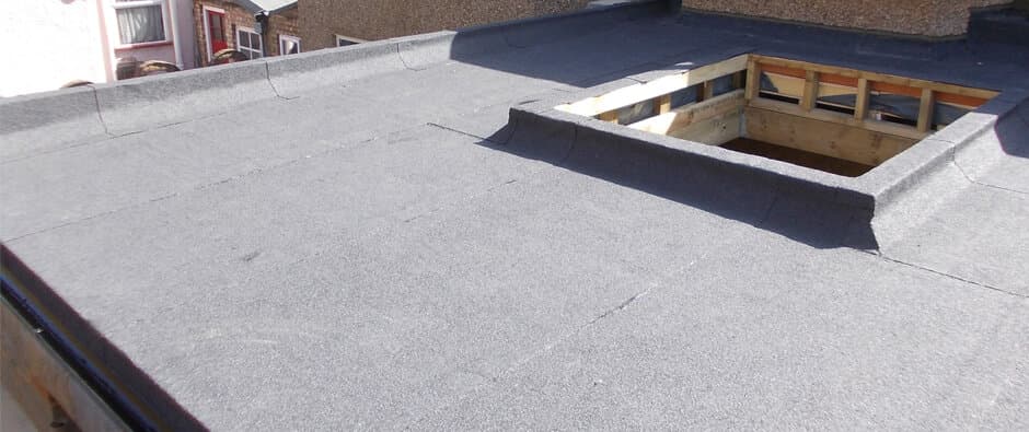Flat roof opening and structural repair during works